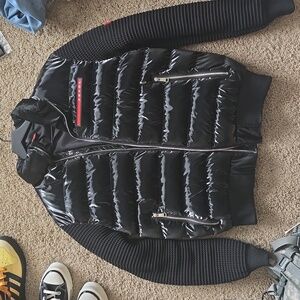 Shiny black puffer Prada jacket mens Small "HOT item" 🔥 🥵 ♥️